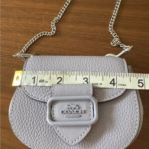 Coach light purple mini Leather Crossbody Bag